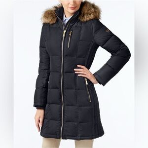 Michael Kors navy long puffer jacket women’s size XS